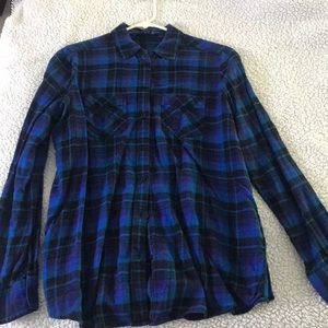Blue and Purple Long Sleeve Top